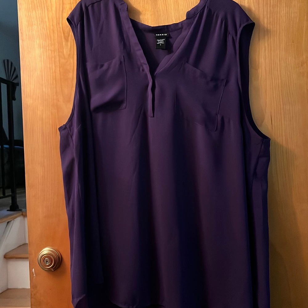 Torrid purple sleeveless blouse